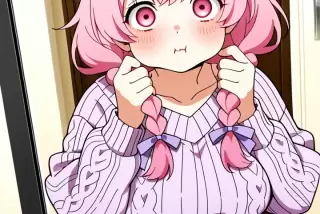 【エロ画像】ピンク髪